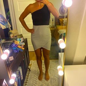 Lush Wrap Bodycon Striped Skirt